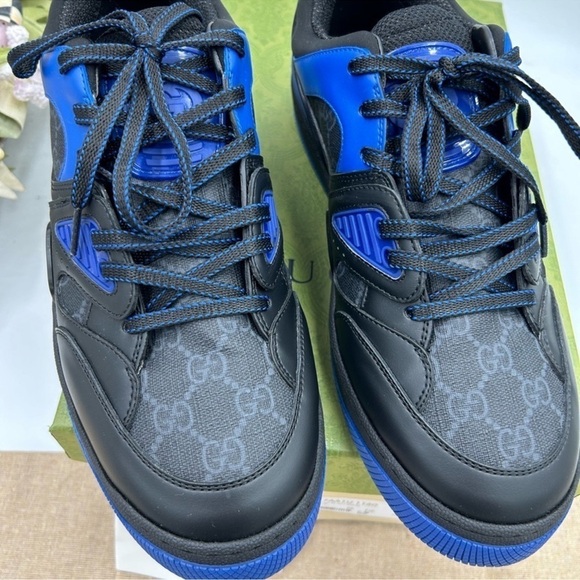 Gucci Black and Blue Men's Sneakers - Picture 4 of 11